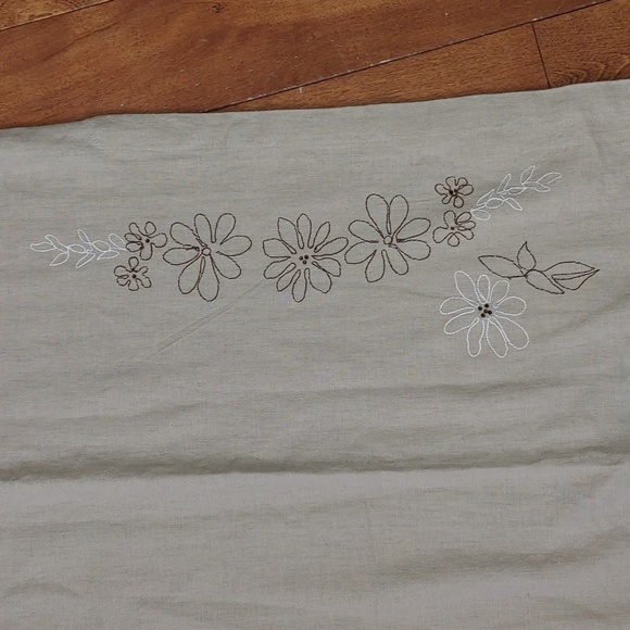 Vintage Linen Blend Embroidered Midi Maxi Skirt Size 4P - Picture 8 of 9